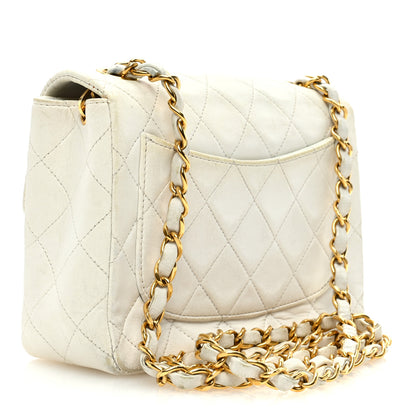 Chanel Lambskin Quilted Mini Square Flap White 3 of 16