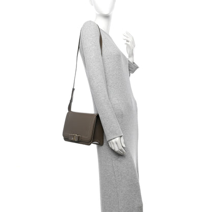 Salvatore Ferragamo Calfskin Studded Vara Bow Bag Taupe 2 of 10