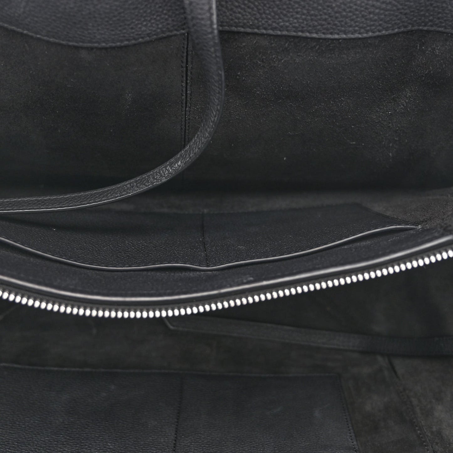 Baby Grained Calfskin Medium Tri-Fold Bag Black
