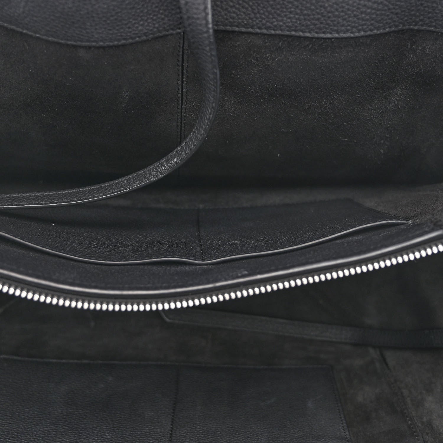 Celine Baby Grained Calfskin Medium Tri-Fold Bag Black 6 of 13