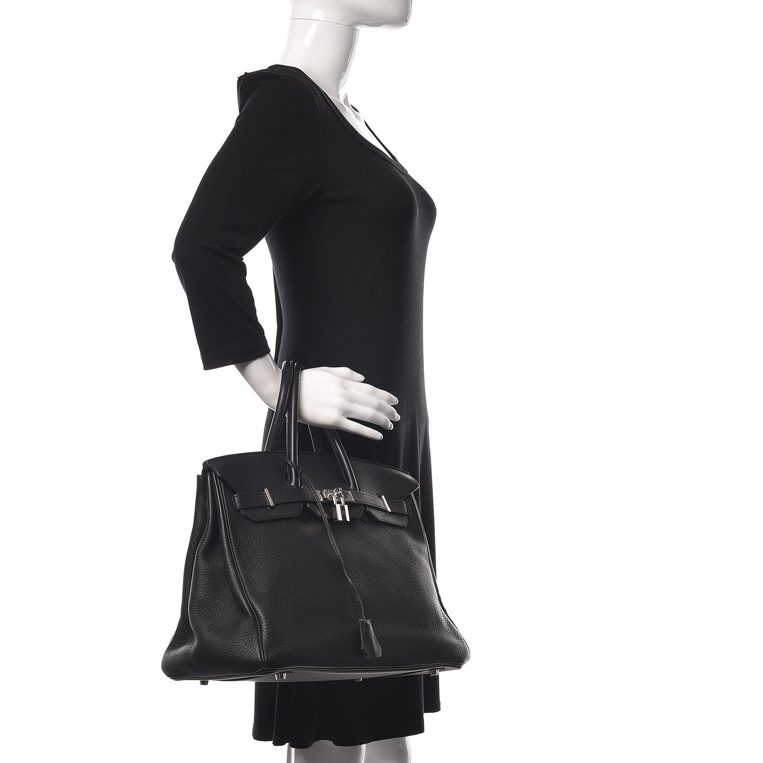Hermes Taurillon Clemence Birkin 35 Black 2 of 10