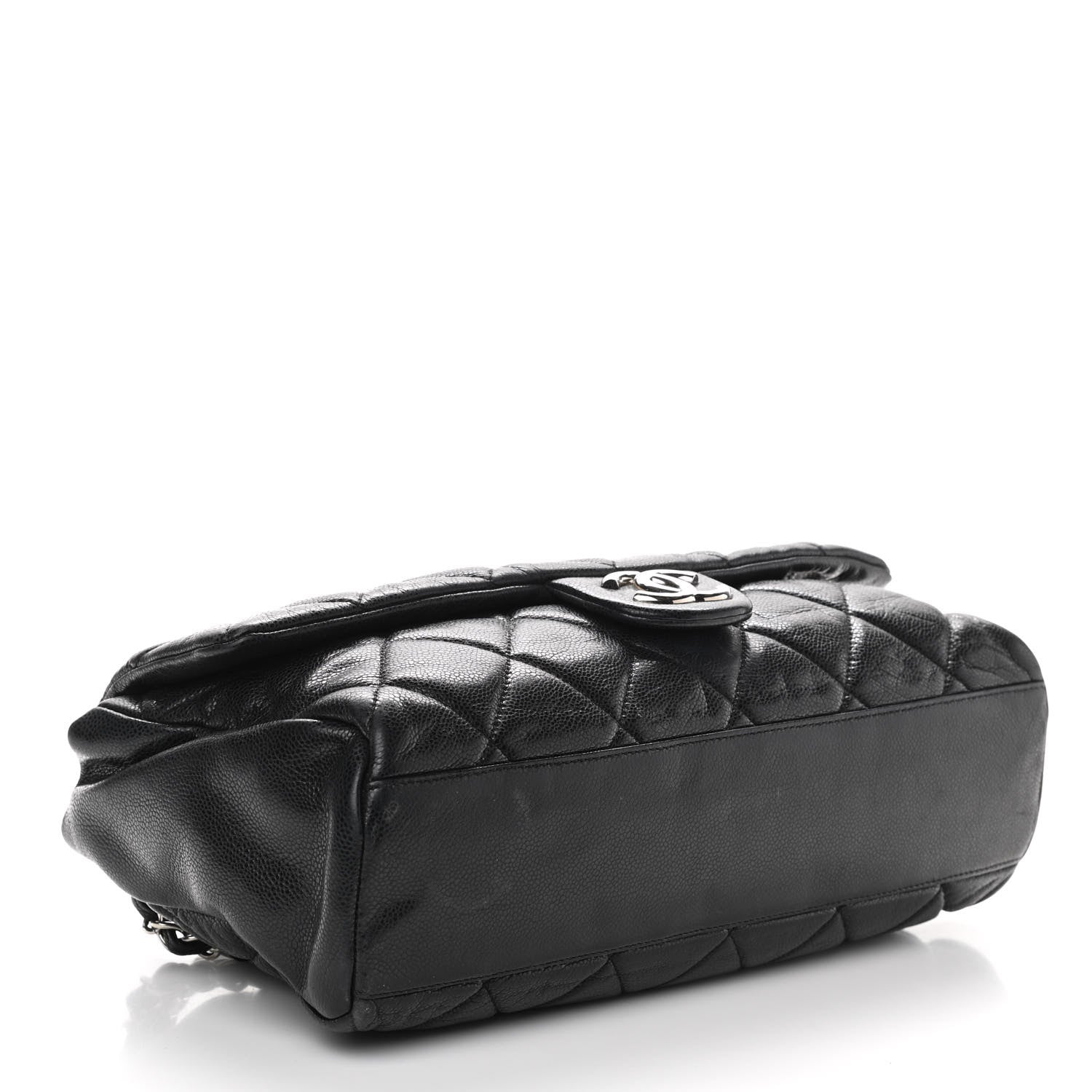 Chanel Glazed Caviar Medium Nature Flap Bag Black 4 of 9
