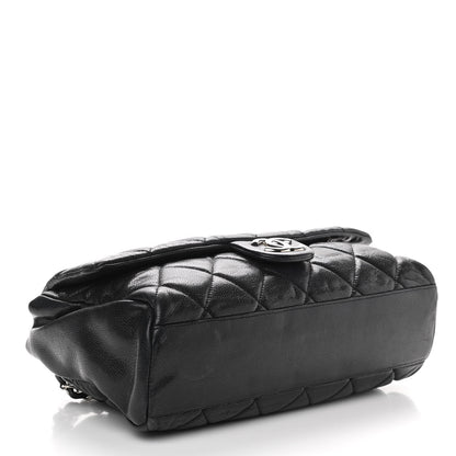 Chanel Glazed Caviar Medium Nature Flap Bag Black 4 of 9