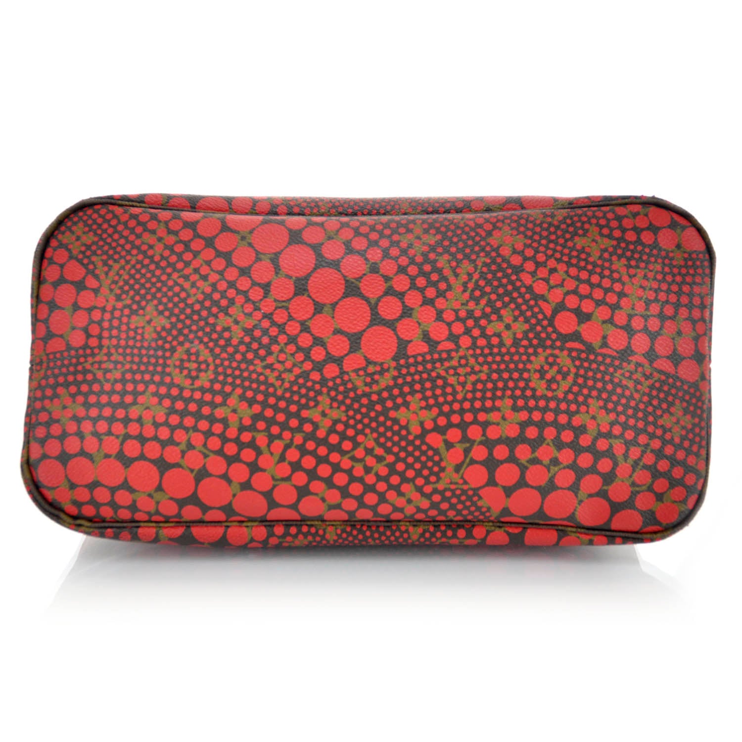 Louis Vuitton Monogram Kusama Waves Neverfull MM Red 5 of 10