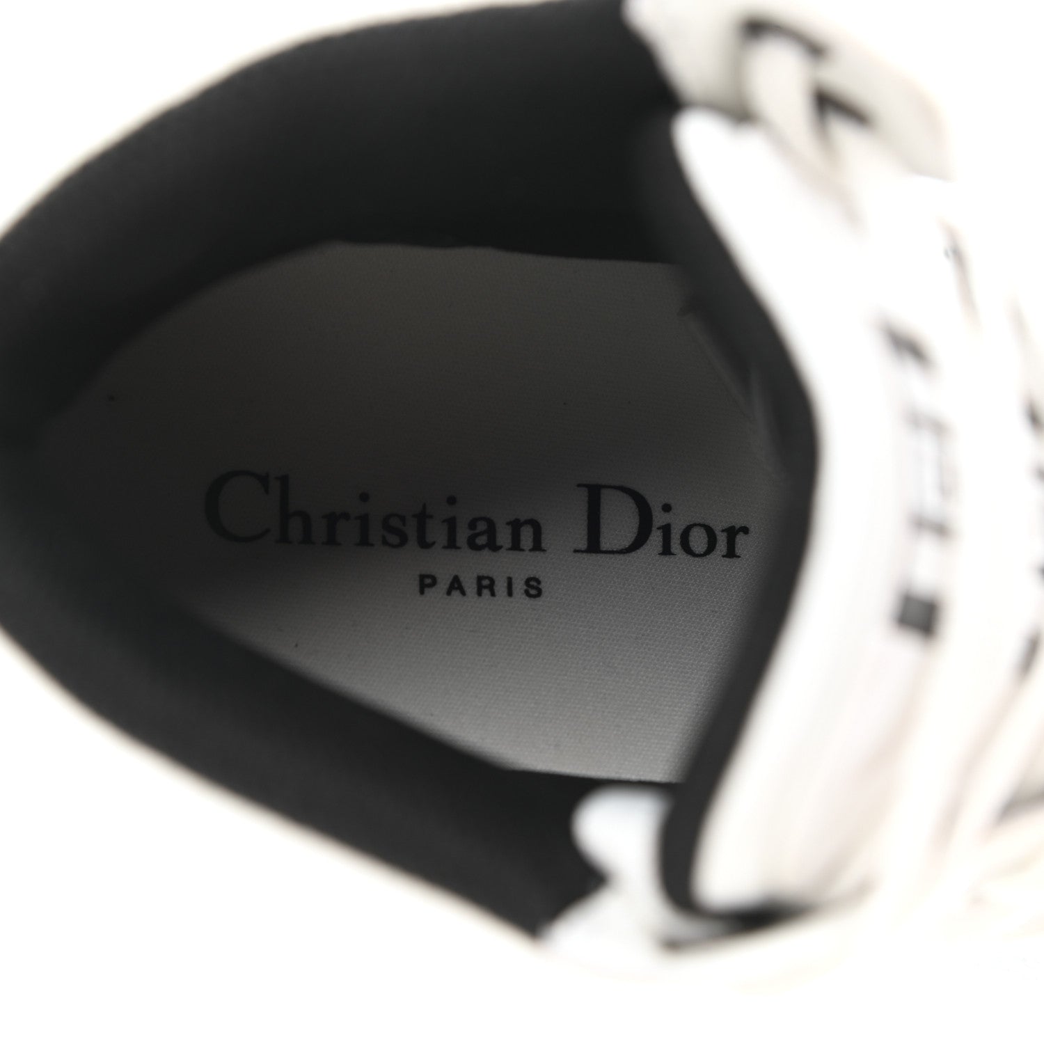 Christian Dior Nylon Fabric Womens D-Player High Top Sneakers 39 White Black 7 of 9