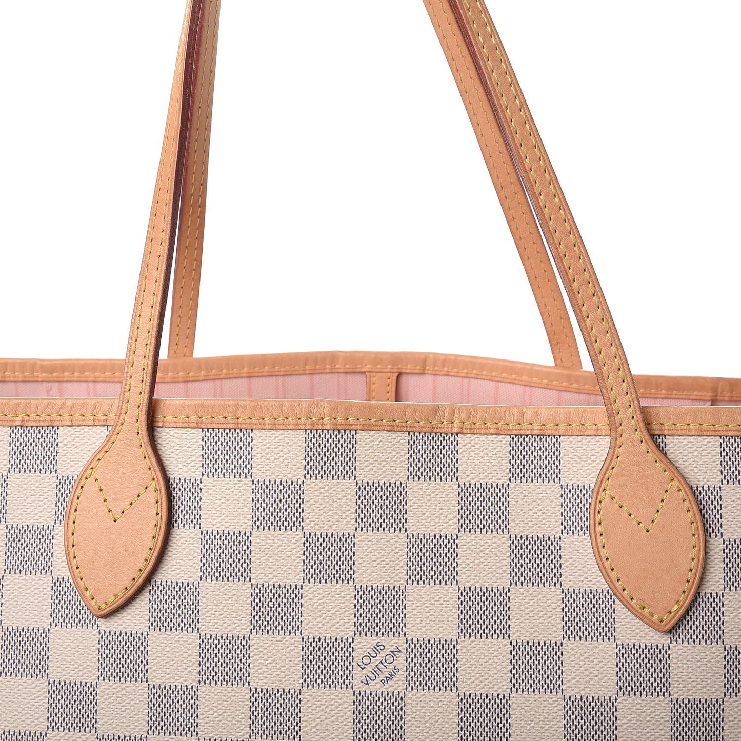 Damier Azur Neo Neverfull MM Rose Ballerine