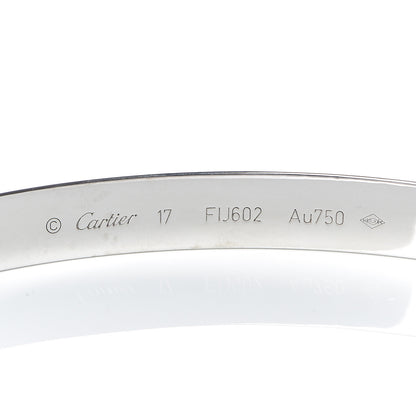 Cartier 18K White Gold LOVE Bracelet 17 4 of 7