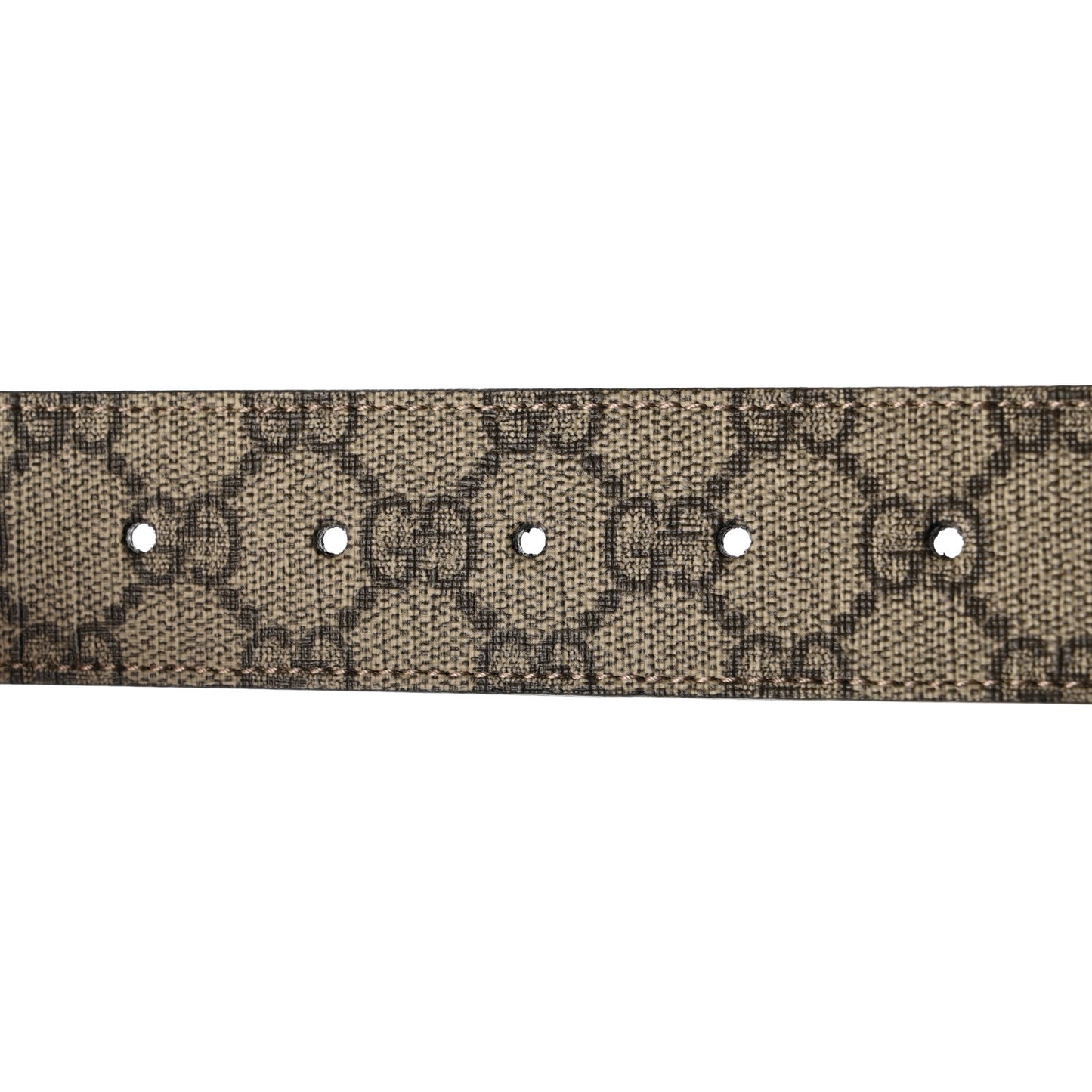 GG Supreme Monogram Selleria Interlocking G 37mm Belt 85 34 85 34 Beige Ebony Black