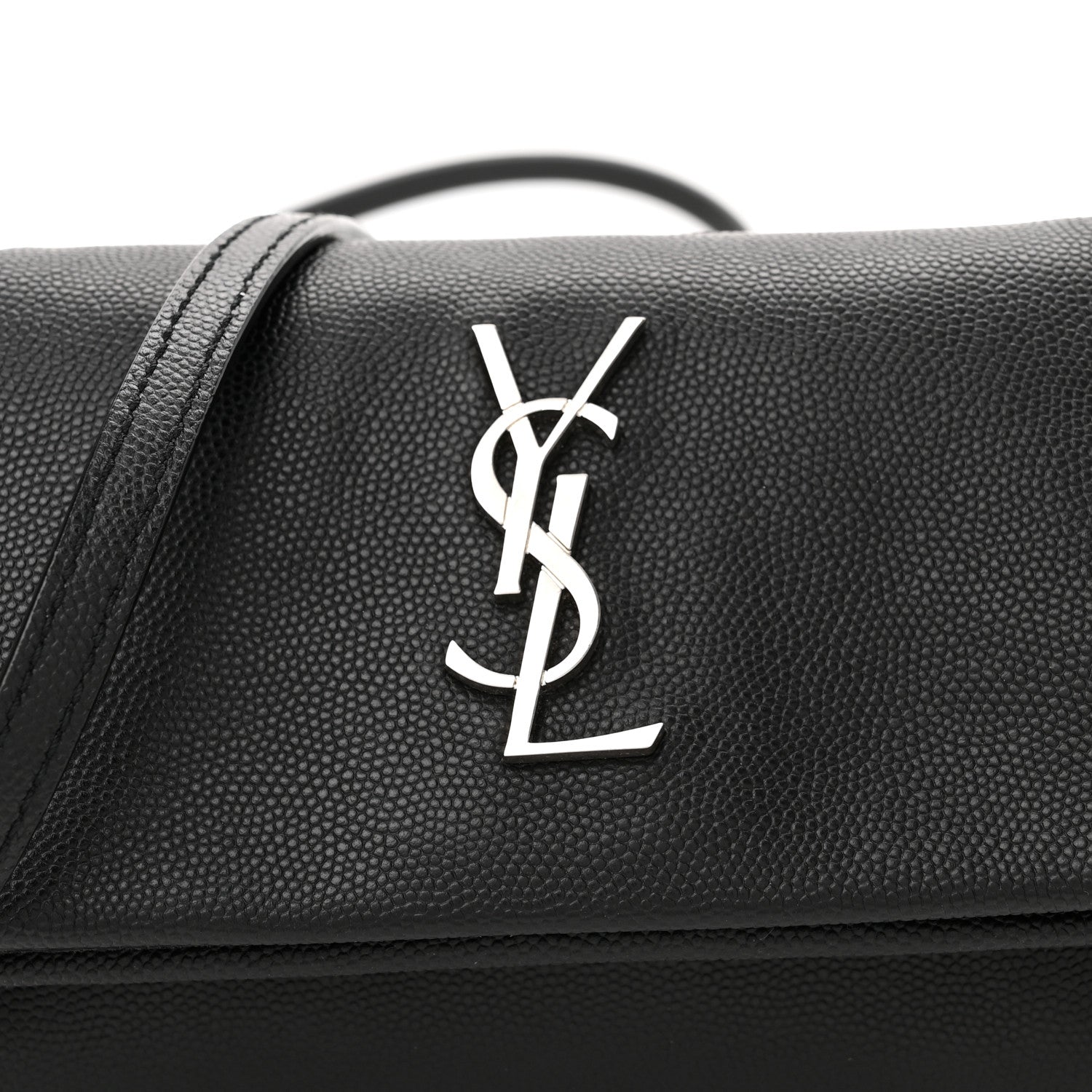 Saint Laurent Grain De Poudre Monogram Toy West Hollywood Fold-Over Bag Black 7 of 10