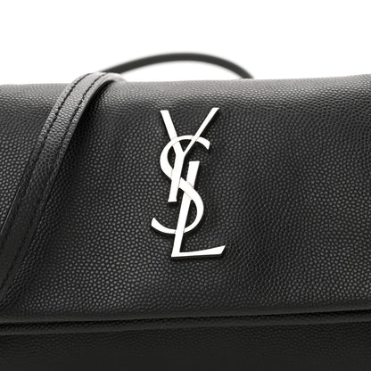 Saint Laurent Grain De Poudre Monogram Toy West Hollywood Fold-Over Bag Black 7 of 10