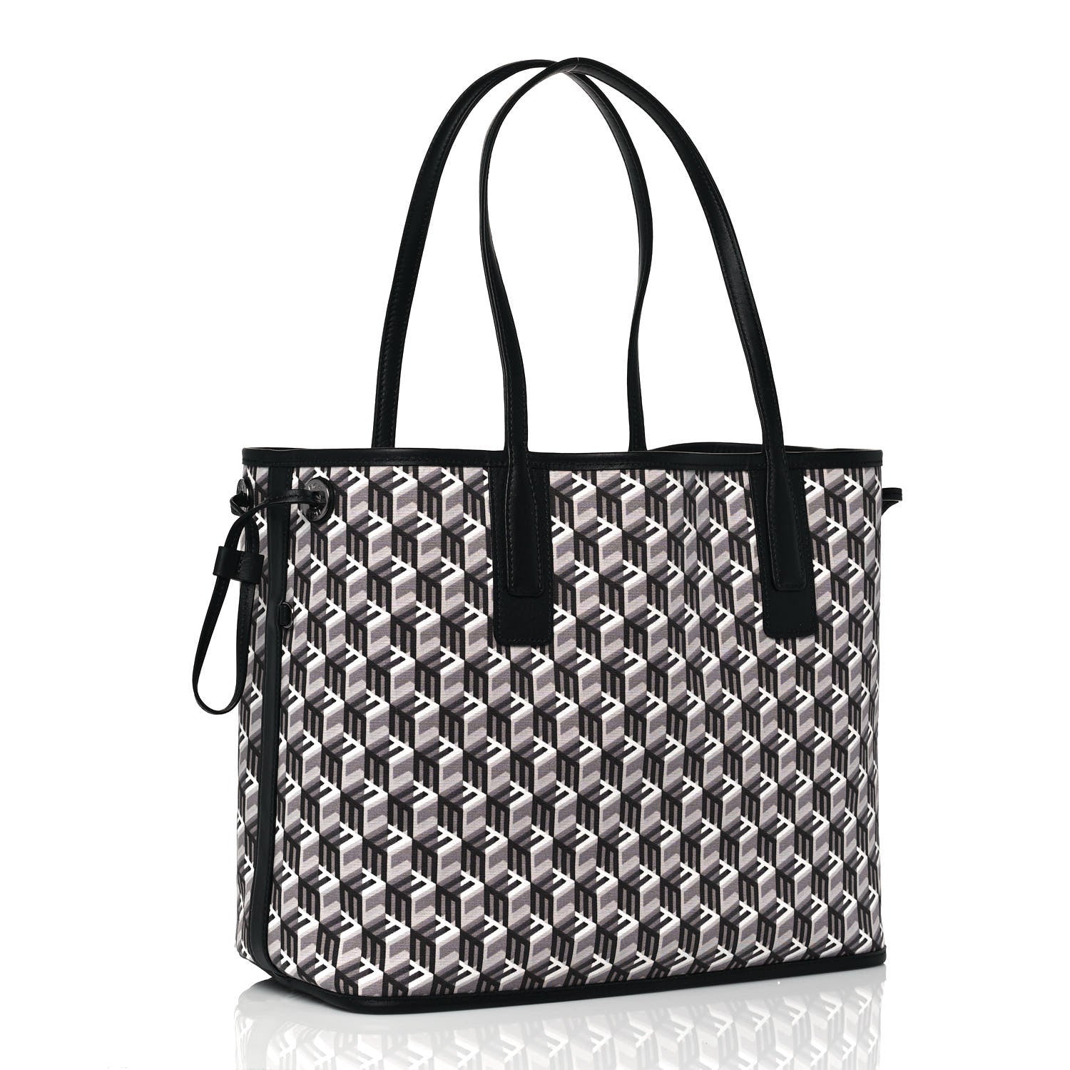 MCM Visetos Medium Liz Reversible Shopper Tote Black 5 of 18