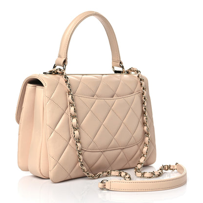 Chanel Lambskin Quilted Small Trendy CC Dual Handle Flap Bag Light Beige 3 of 10