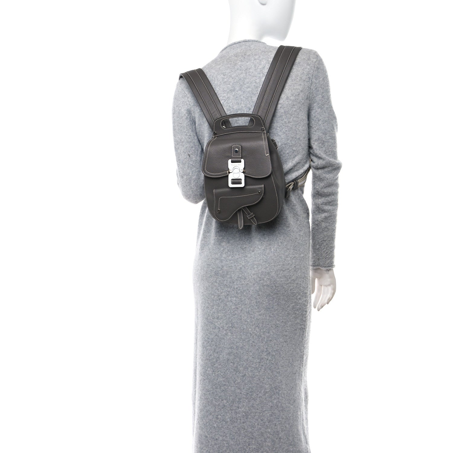 Christian Dior Grained Calfskin Mini Gallop Sling Bag Grey 2 of 11
