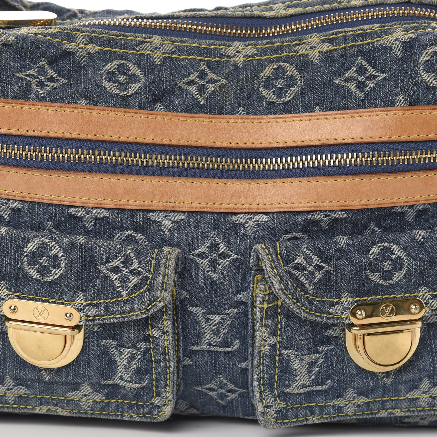Monogram Denim Baggy PM Blue