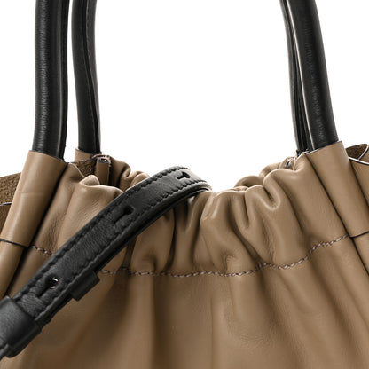 Proenza Schouler Calfskin Small Ruched Tote Beige Black 8 of 10
