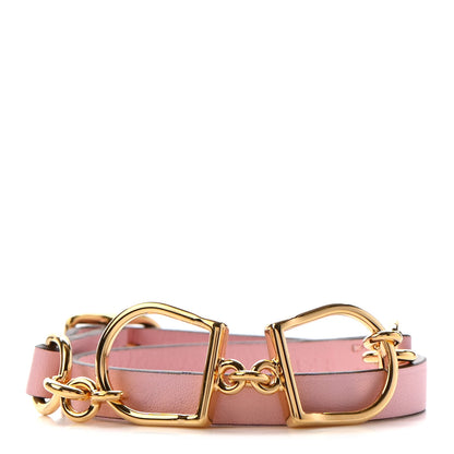 Hermes Swift Etrier Double Tour Bracelet T2 Rose Sakura 1 of 5