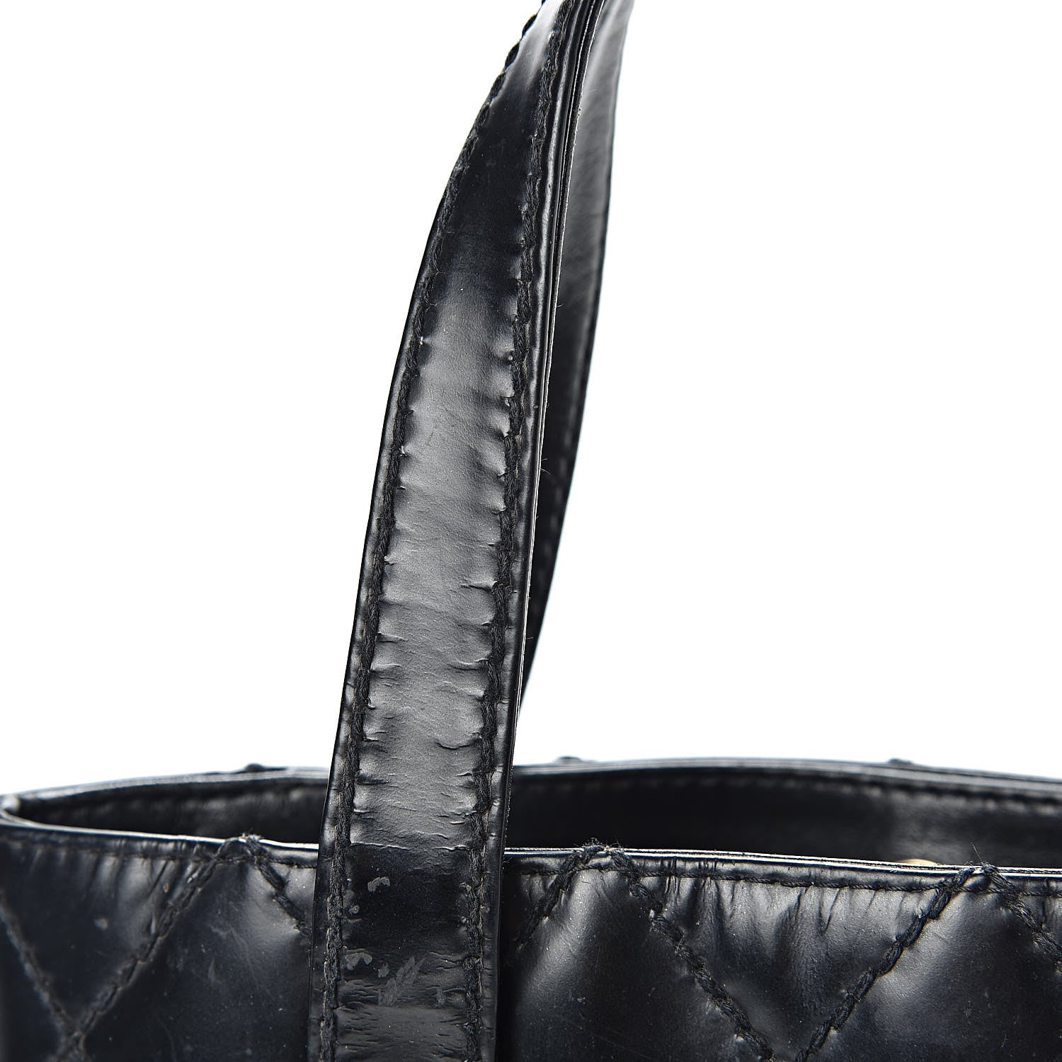 Chanel Calfskin Quilted Small Surpique Stitch Tote Black 13 of 19