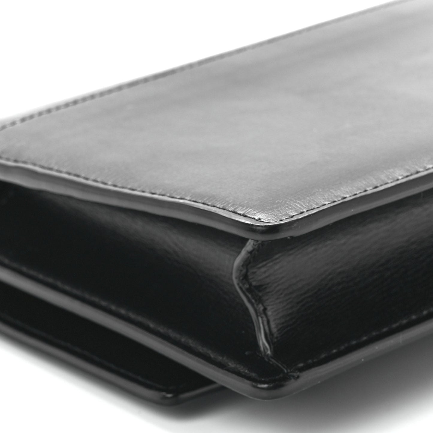 Calfskin Monogram Sunset Chain Wallet Black