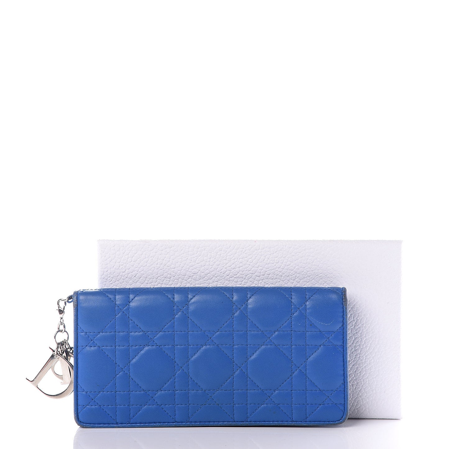Lambskin Cannage Rendezvous Wallet Blue