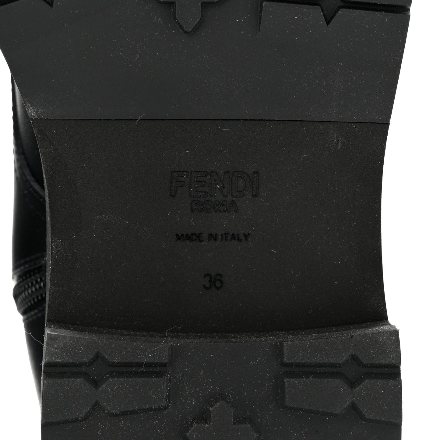 Vitello FF Embossed Biker Boots 36 Black