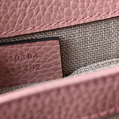 Gucci Dollar Calfskin Small Interlocking G Shoulder Bag Soft Pink 6 of 9
