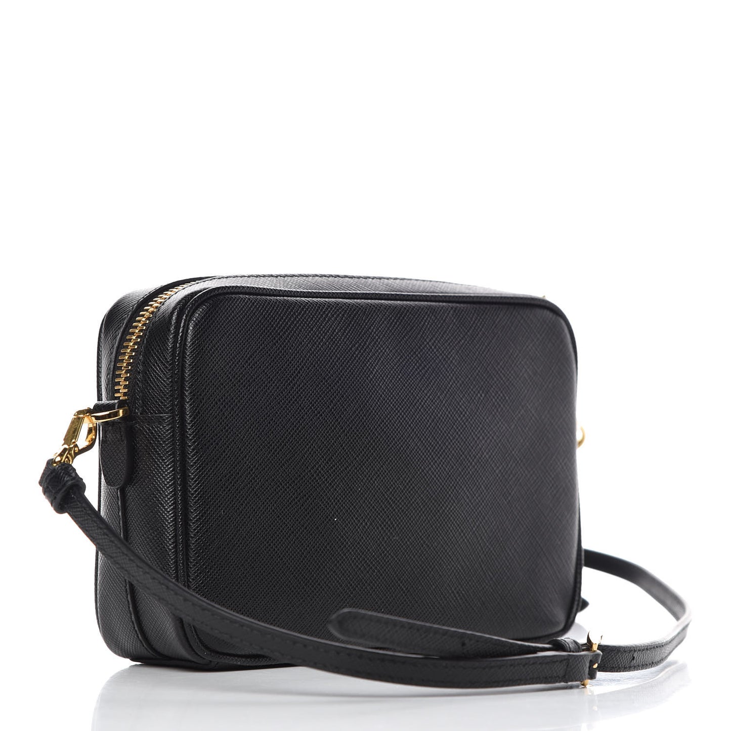 Saffiano Small Camera Crossbody Bag Black