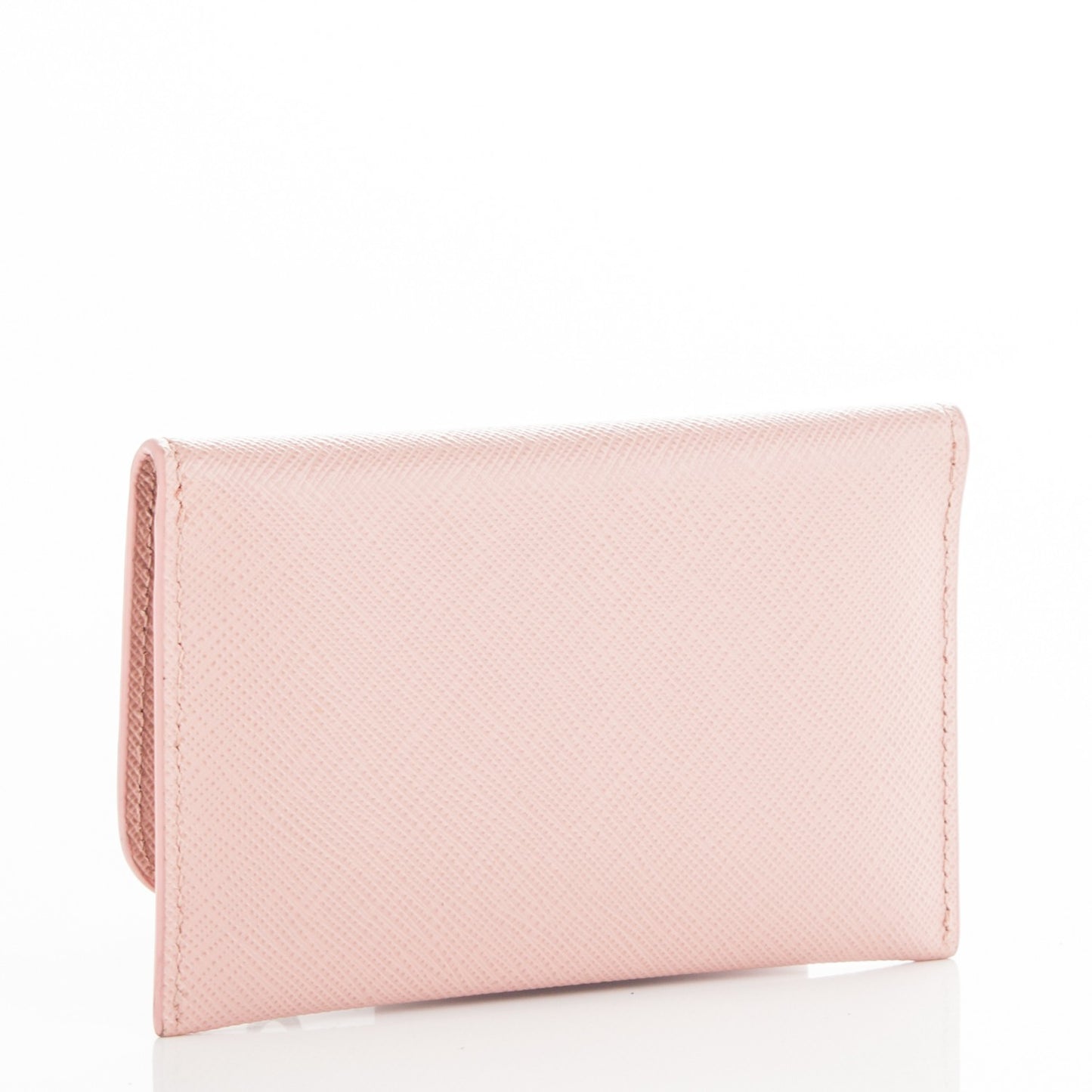 Saffiano Metal Flap Card Holder Orchidea