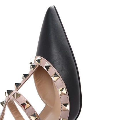 Valentino Garavani Nappa Rockstud Ankle Strap Pumps 36.5 Black Poudre 11 of 12