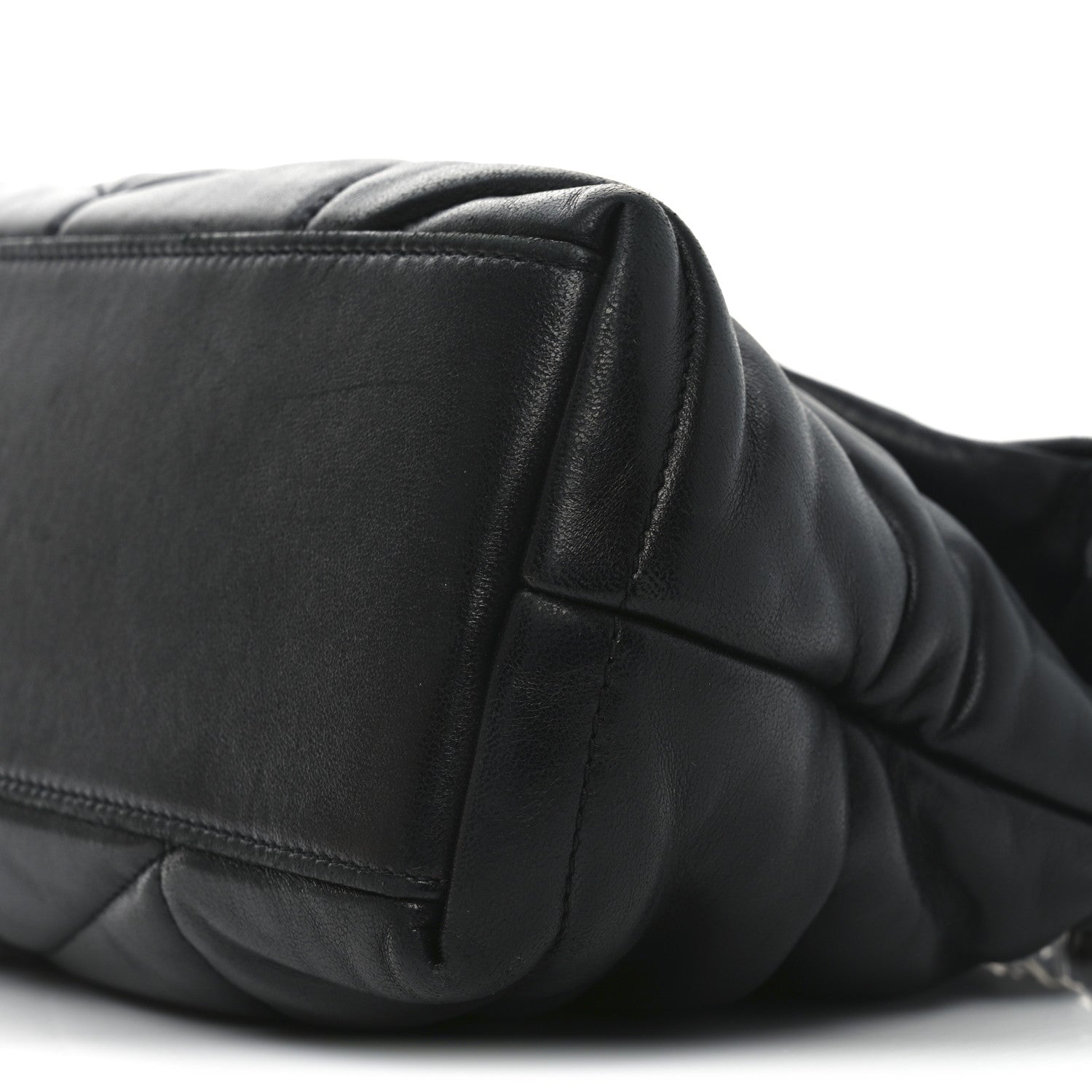Saint Laurent Lambskin Quilted Small Loulou Puffer Monogram Chain Satchel Black 10 of 10