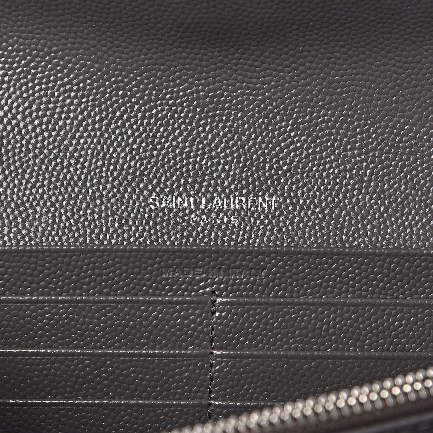 Grain De Poudre Matelasse Chevron Monogram Flap Wallet Fog