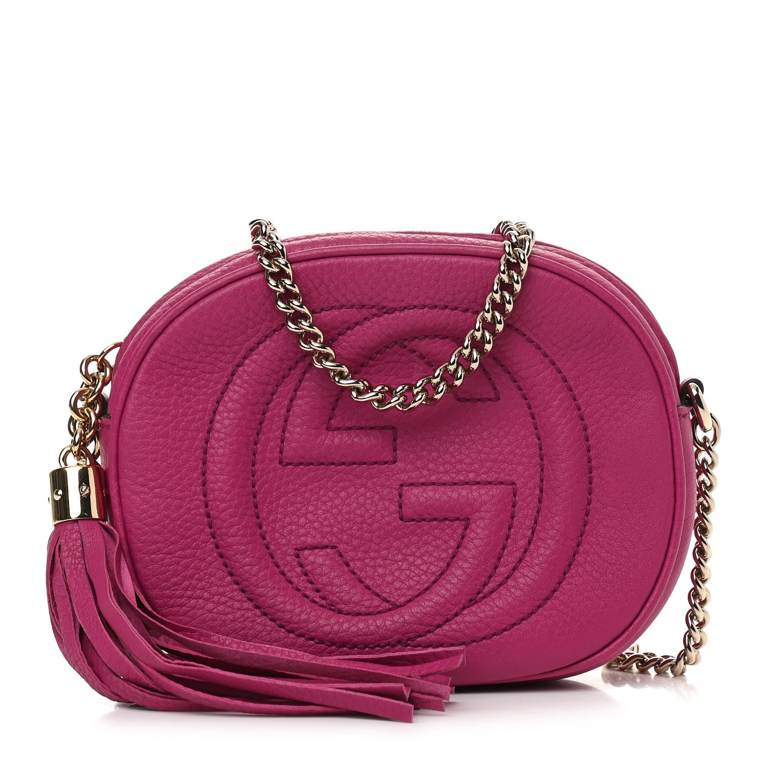 Gucci Cellarius Calfskin Mini Soho Chain Bag Bright Bouganville 1 of 11