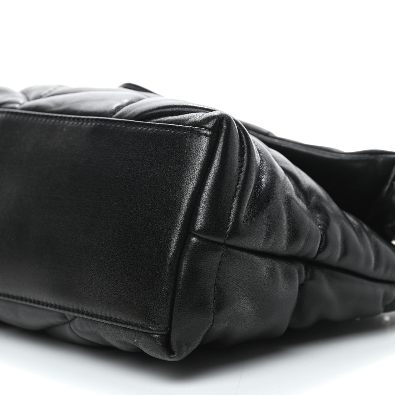Saint Laurent Lambskin Quilted Small Loulou Puffer Monogram Chain Satchel Black 6 of 8