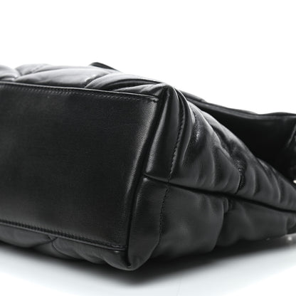 Saint Laurent Lambskin Quilted Small Loulou Puffer Monogram Chain Satchel Black 6 of 8