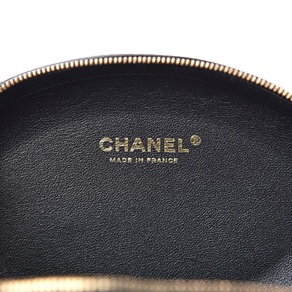 Chanel Lambskin Embroidered Chevron Quilted La Pausa Tassel Clutch Black 6 of 9
