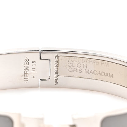 Hermes Enamel Narrow Clic Clac H Bracelet PM Gris Macadam 2 of 5