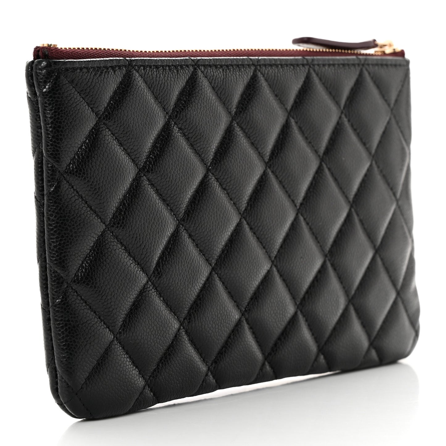Caviar Quilted Cosmetic Case Black