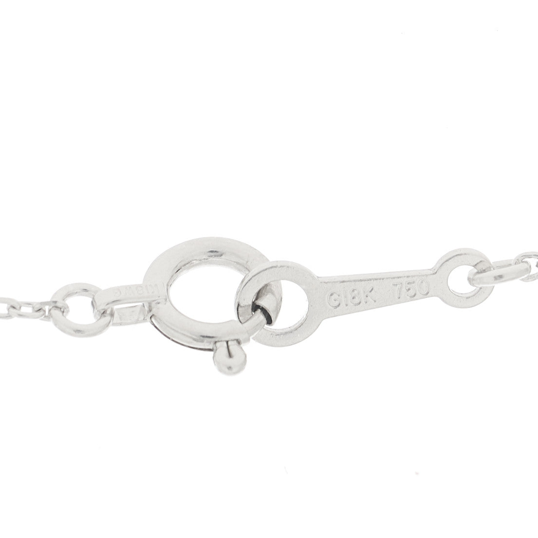 18K White Gold Diamond Akoya Pearl 7.5-8mm Lariat Necklace