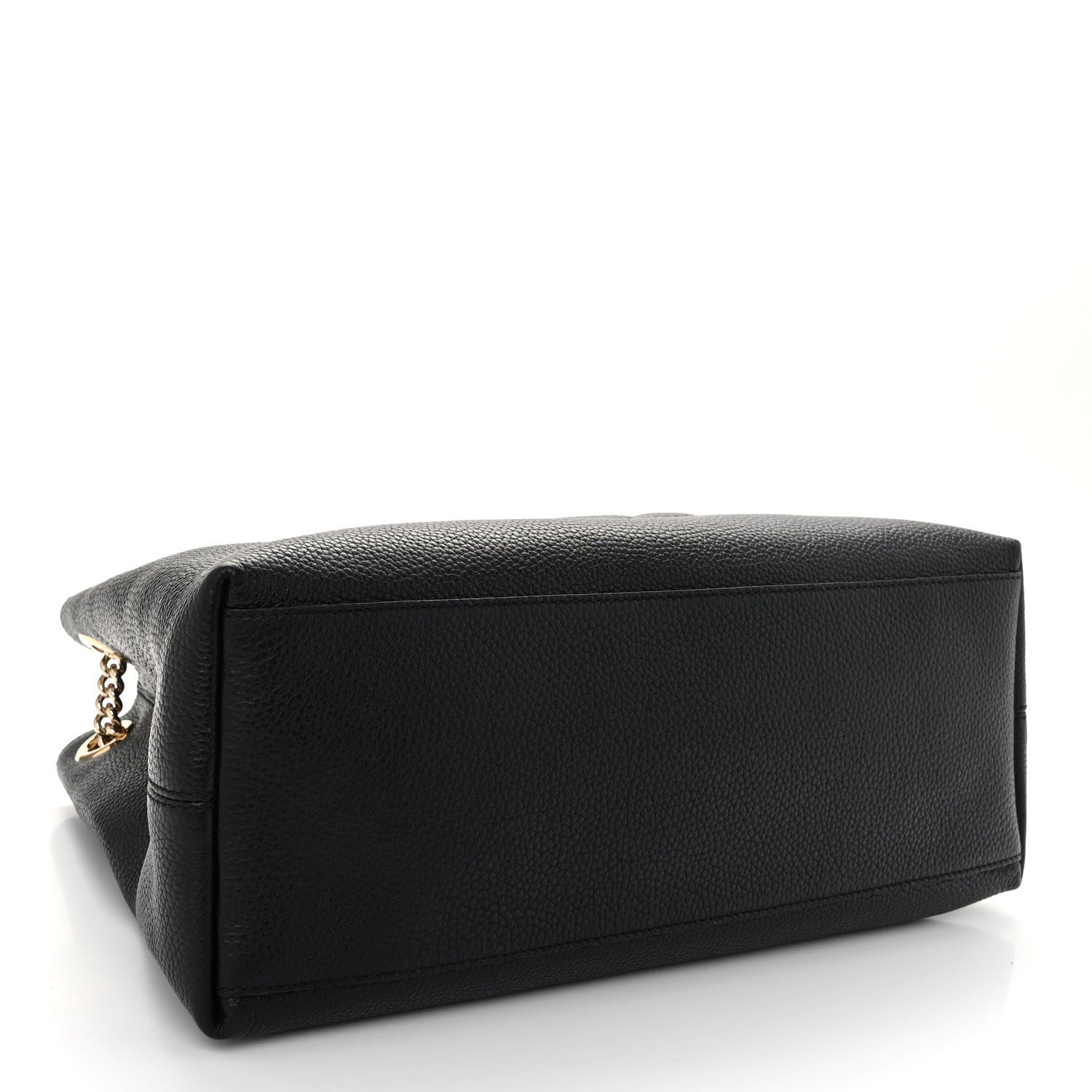 Gucci Pebbled Calfskin Medium Soho Chain Shoulder Bag Black 4 of 10
