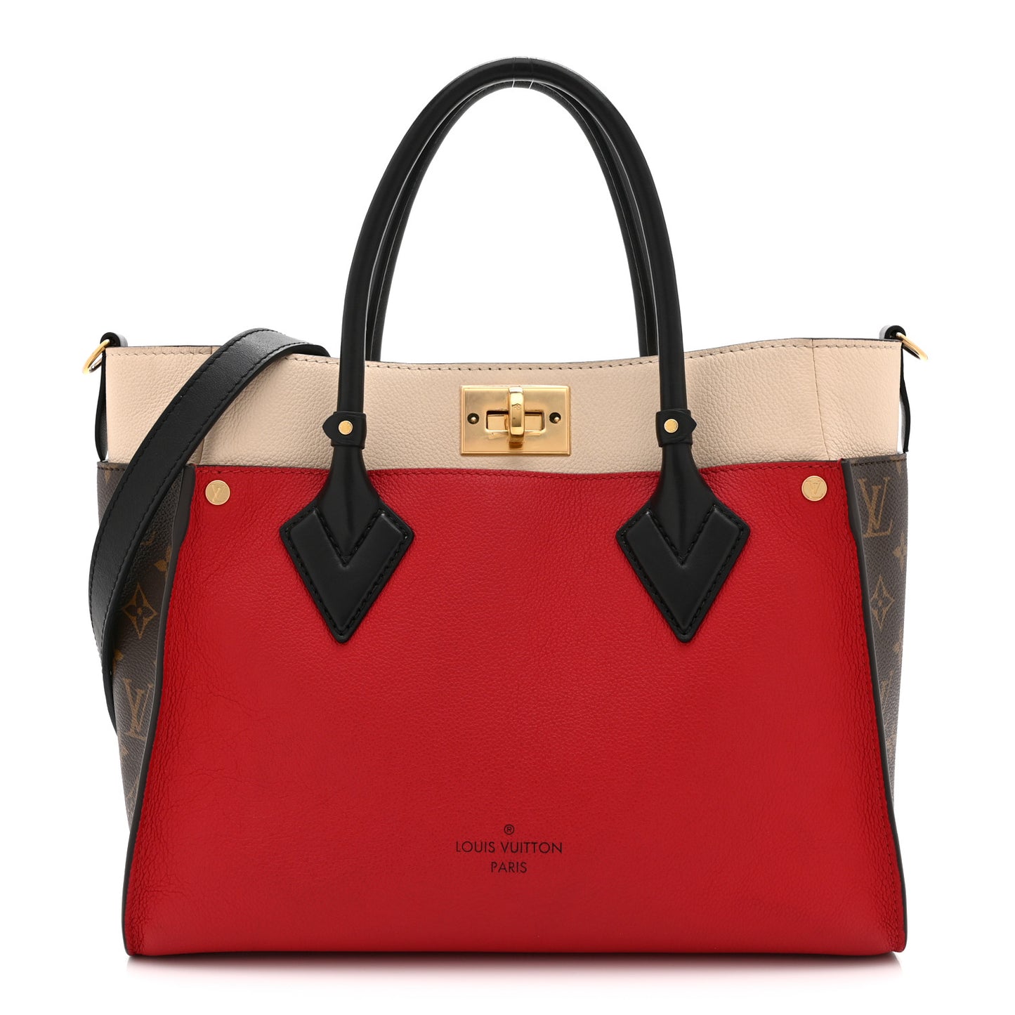 Calfskin Monogram On My Side Pirate Red