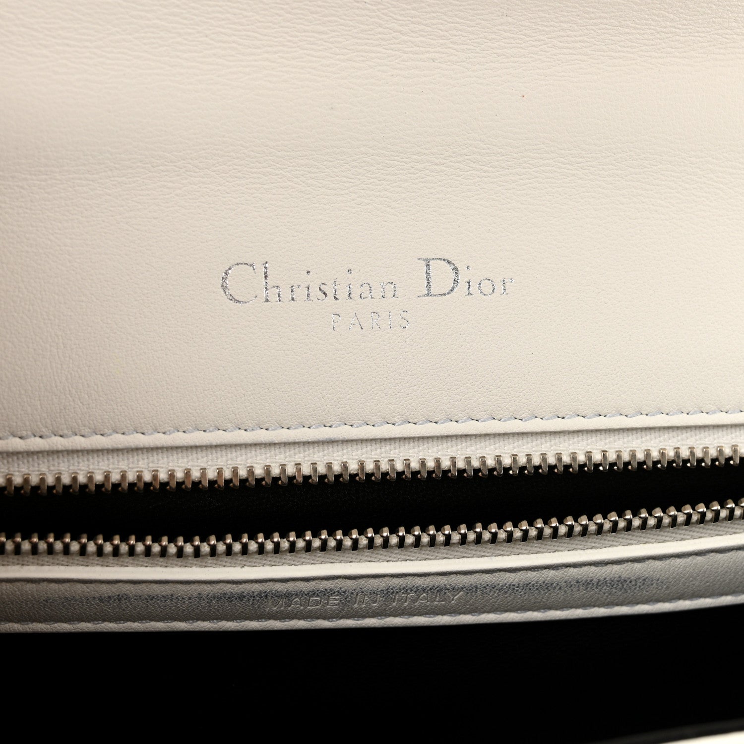Christian Dior Calfskin Printed Medium Diorama Flap Bag White 6 of 14