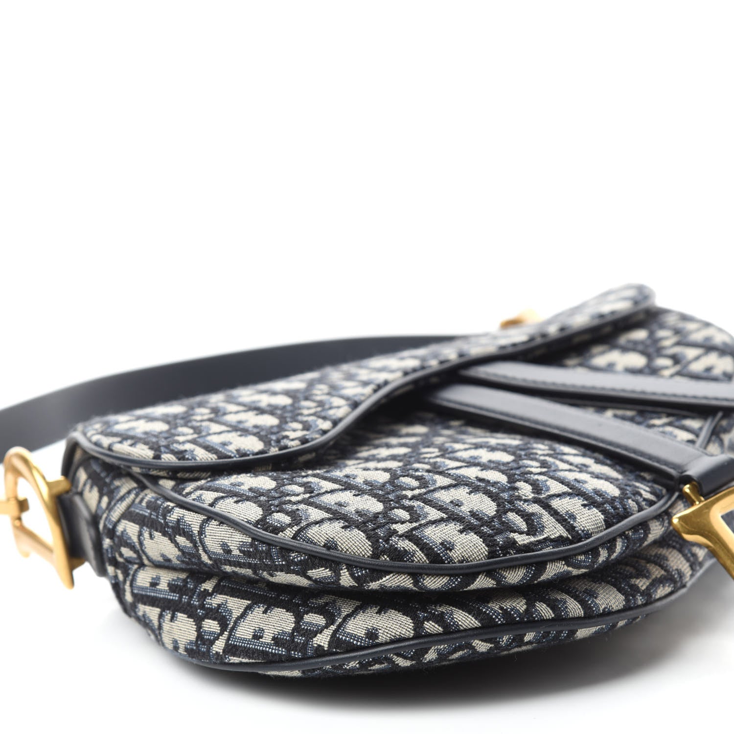 Christian Dior Oblique Saddle Bag Blue 6 of 11