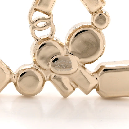 Chanel Crystal Baguette Pearl CC Brooch Gold 4 of 4