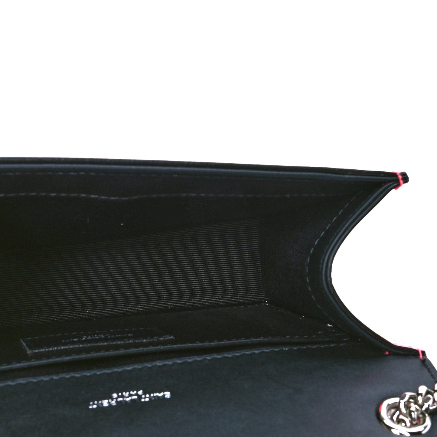 Patent Grain de Poudre Small Monogram Kate Satchel Neon Pink