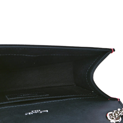 Saint Laurent Patent Grain de Poudre Small Monogram Kate Satchel Neon Pink 4 of 4