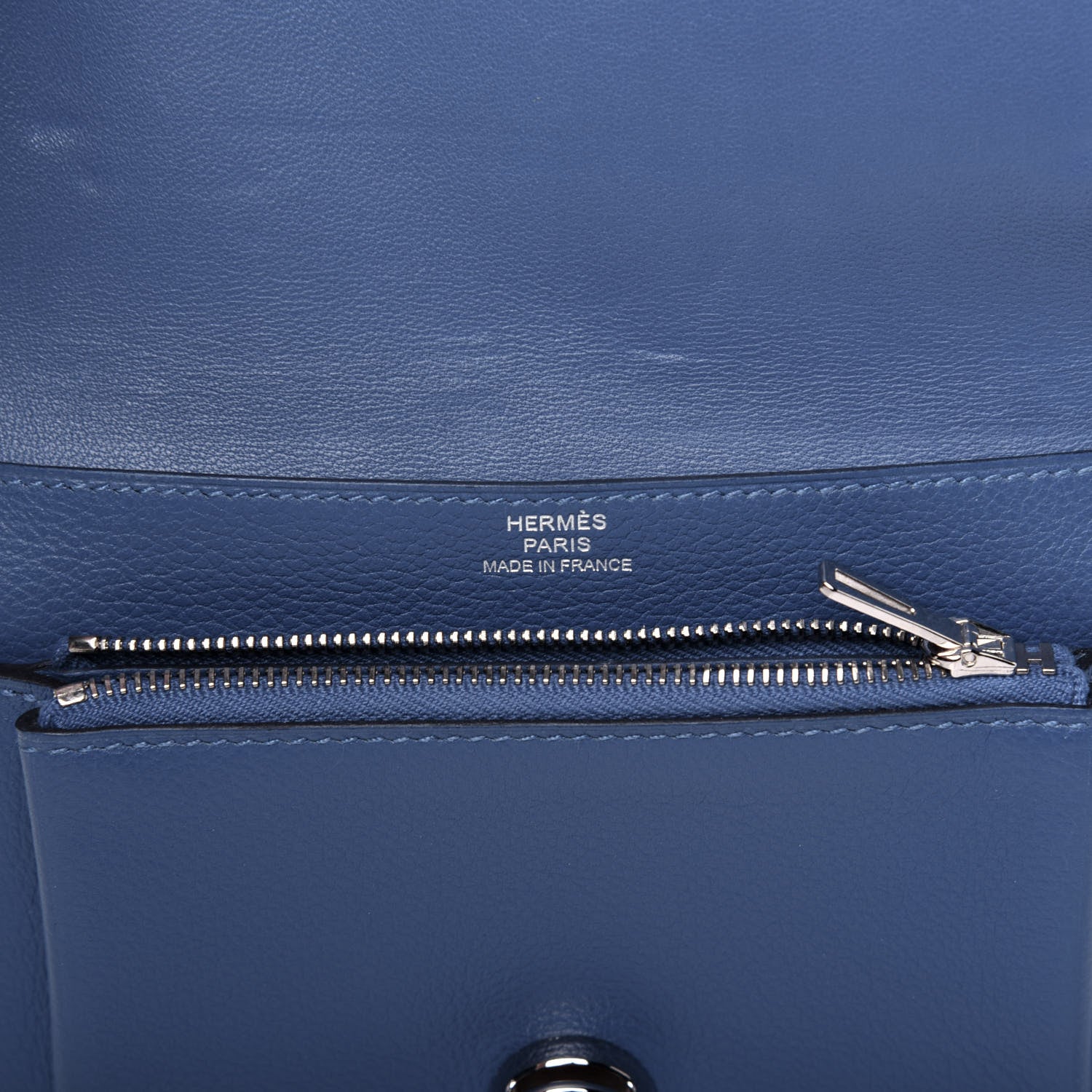 Hermes Togo Dogon Compact Wallet Bleu Brighton 10 of 12