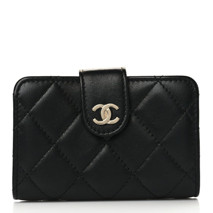 Chanel Lambskin Quilted Gusseted Card Holder Black 1 of 8
