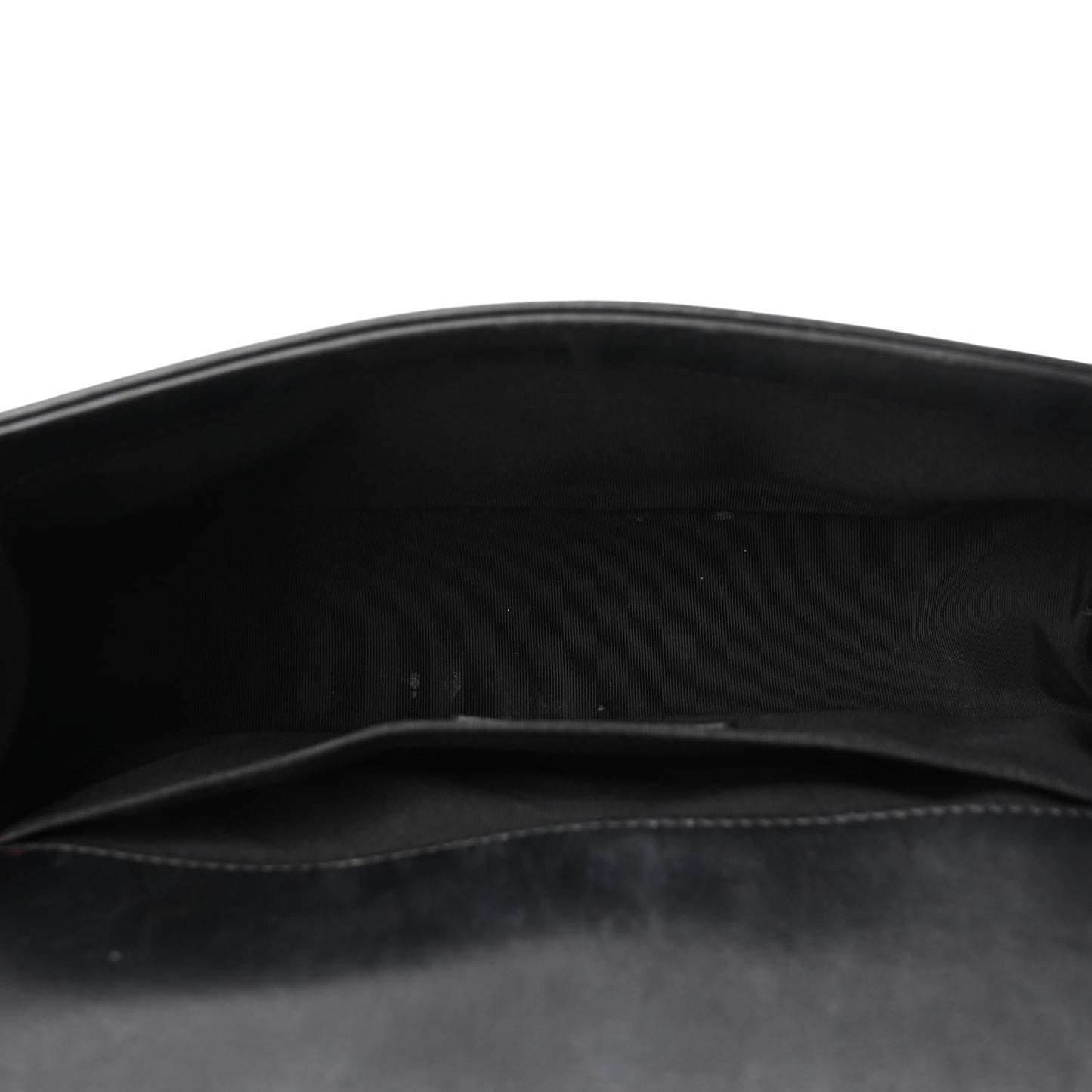 Calfskin Chevron Quilted Medium Chain Boy Flap Black