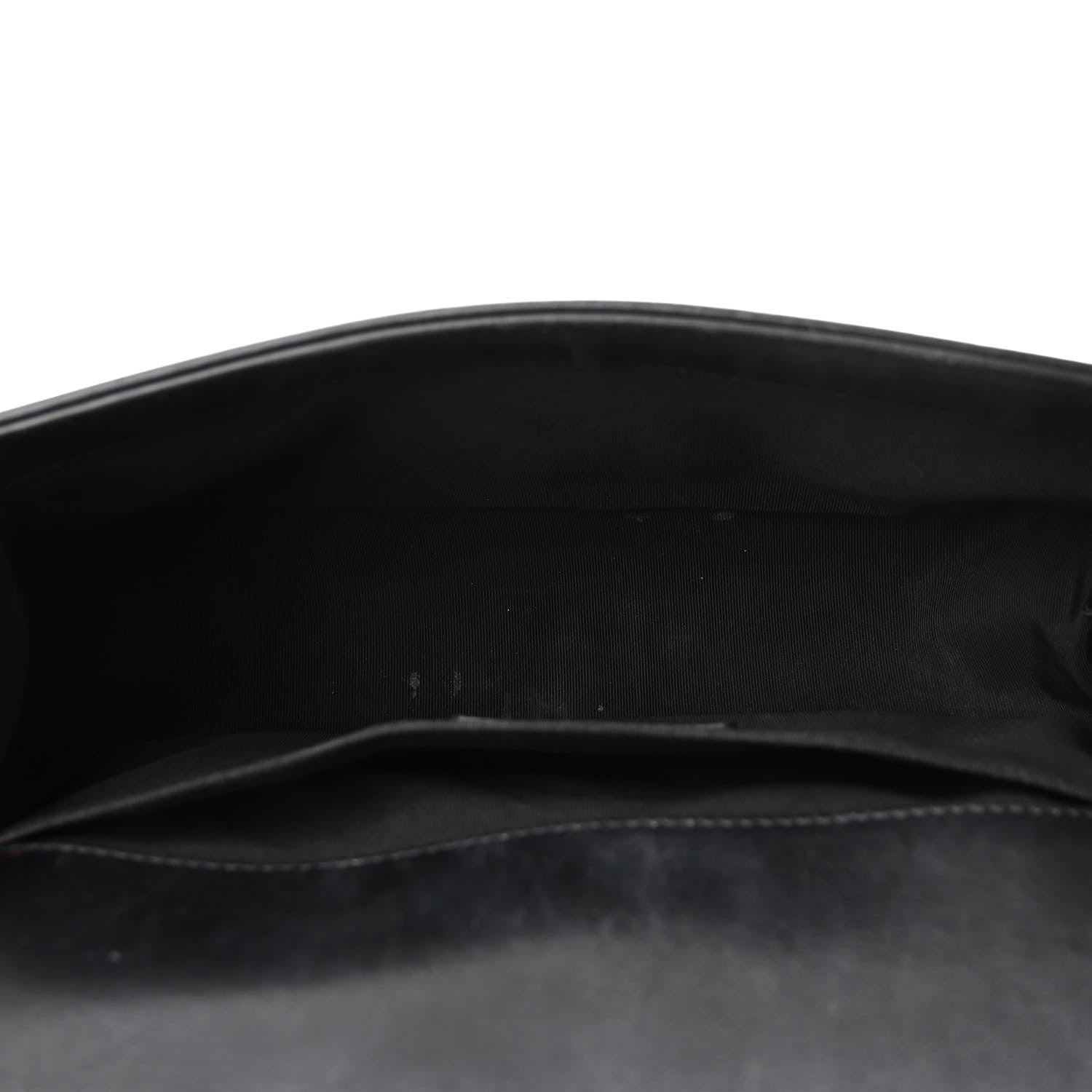 Chanel Calfskin Chevron Quilted Medium Chain Boy Flap Black 5 of 13