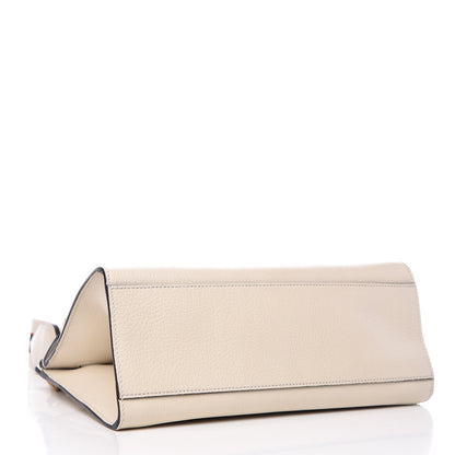 Gucci Grained Calfskin Web Stripe Butterfly Medium Totem Top Handle Bag White 5 of 11