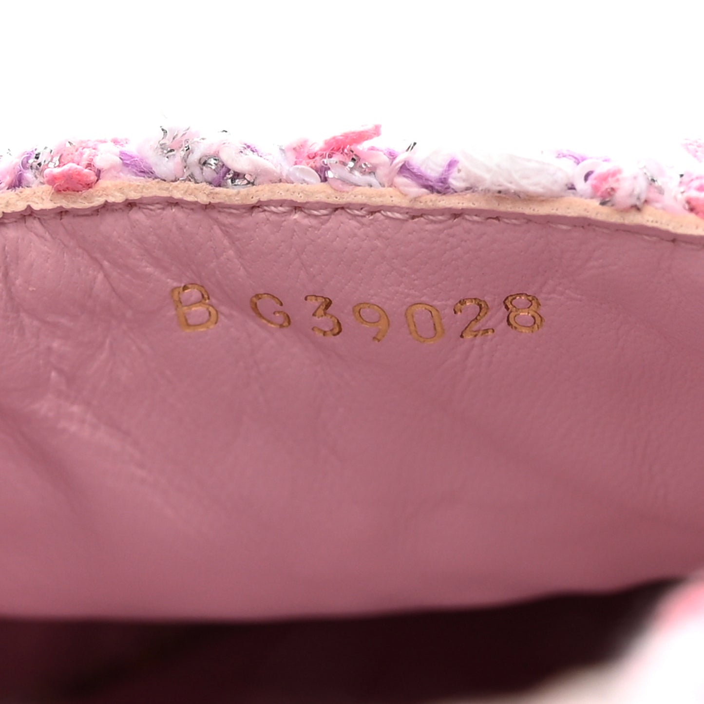 Tweed Grosgrain CC Espadrilles 39 Pink Multicolor